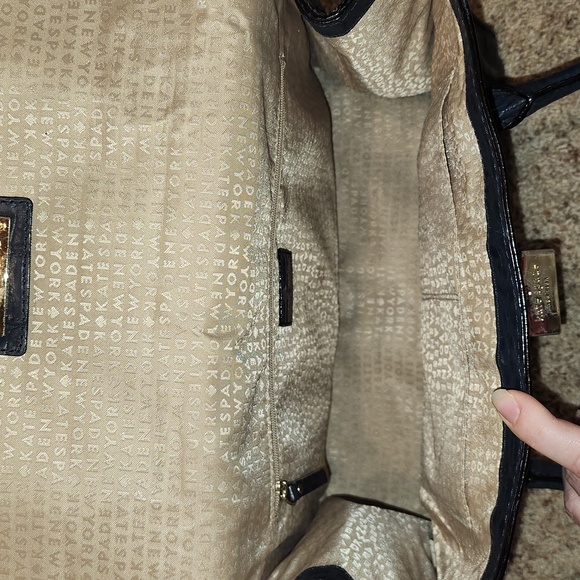 EUC Kate Spade Orchard Valley Sinclair Shoulder Bag Tote Croc Embossed Leather - Picture 7 of 8